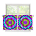 Dizzy Circle Moving Optical Illusion Tier Curtains