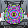 Dizzy Circle Moving Optical Illusion Tire Cover With Camera Hole