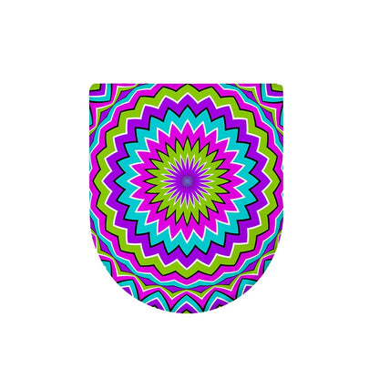 Dizzy Circle Moving Optical Illusion Toilet Lid Cover