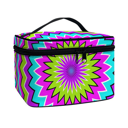 Dizzy Circle Moving Optical Illusion Travel Makeup Bag