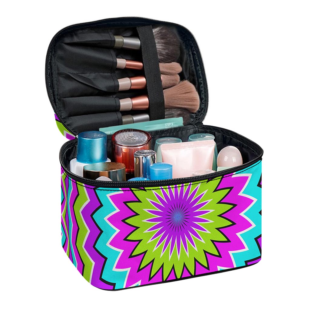 Dizzy Circle Moving Optical Illusion Travel Makeup Bag