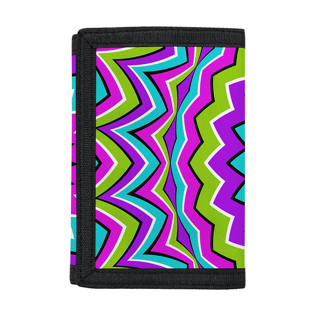 Dizzy Circle Moving Optical Illusion Trifold Wallet