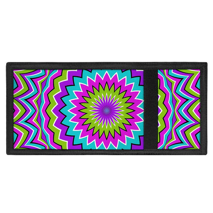Dizzy Circle Moving Optical Illusion Trifold Wallet