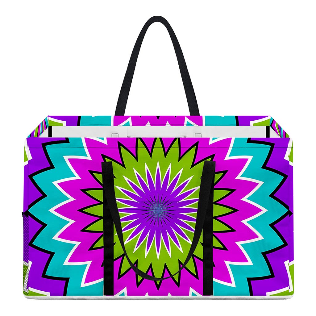 Dizzy Circle Moving Optical Illusion Utility Tote Bag