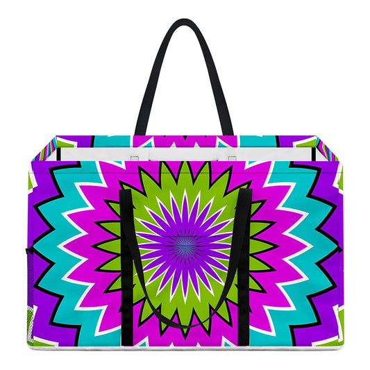 Dizzy Circle Moving Optical Illusion Utility Tote Bag