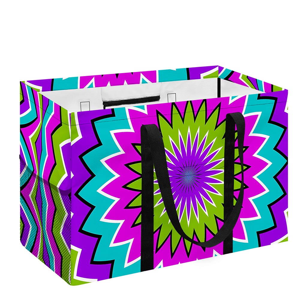 Dizzy Circle Moving Optical Illusion Utility Tote Bag