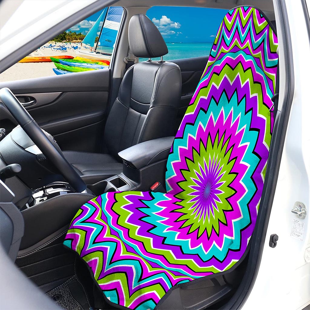 Dizzy Circle Moving Optical Illusion Waterproof Car Seat Cover