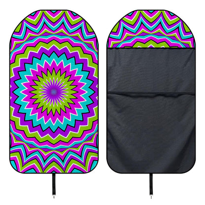 Dizzy Circle Moving Optical Illusion Waterproof Car Seat Cover
