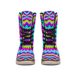 Dizzy Circle Moving Optical Illusion Winter Boots