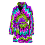 Dizzy Circle Moving Optical Illusion Women's Bathrobe