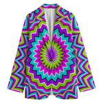 Dizzy Circle Moving Optical Illusion Women's Blazer