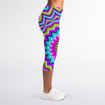 Dizzy Circle Moving Optical Illusion Women's Capri Leggings