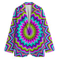 Dizzy Circle Moving Optical Illusion Women's Cotton Blazer