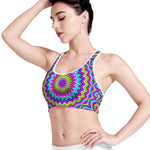 Dizzy Circle Moving Optical Illusion Women's Sports Bra