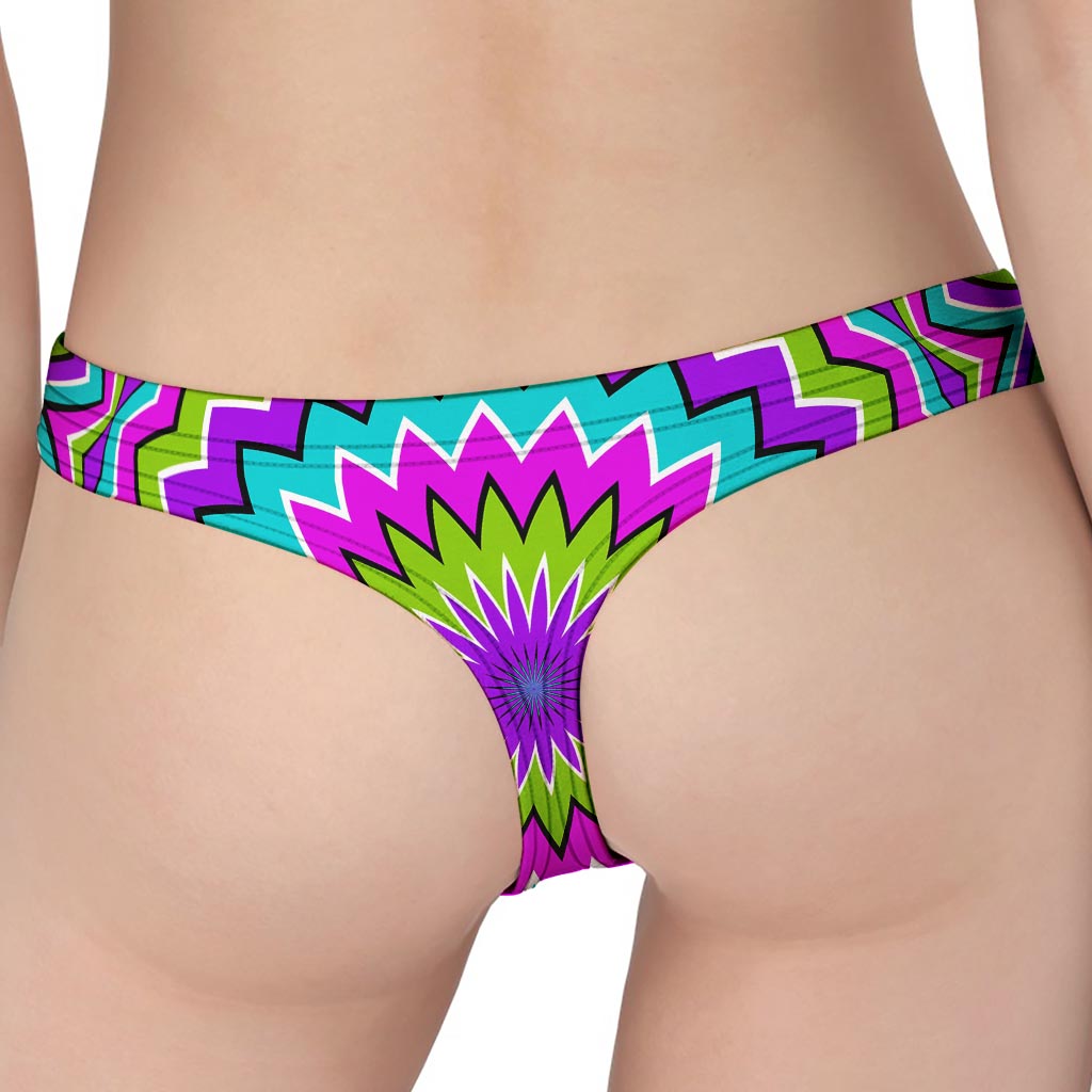 Dizzy Circle Moving Optical Illusion Women's Thong