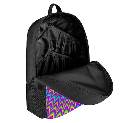Dizzy Spiral Moving Optical Illusion 17 Inch Backpack