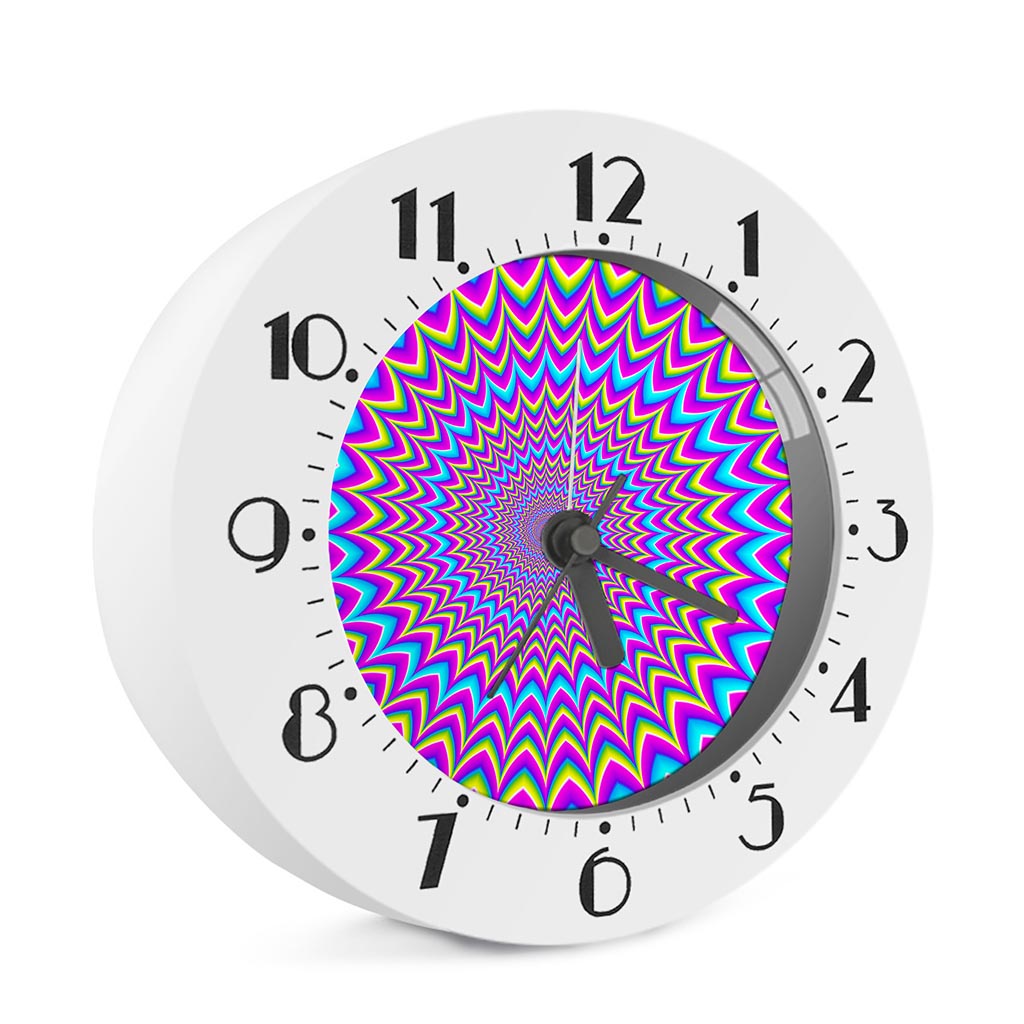 Dizzy Spiral Moving Optical Illusion Alarm Clock