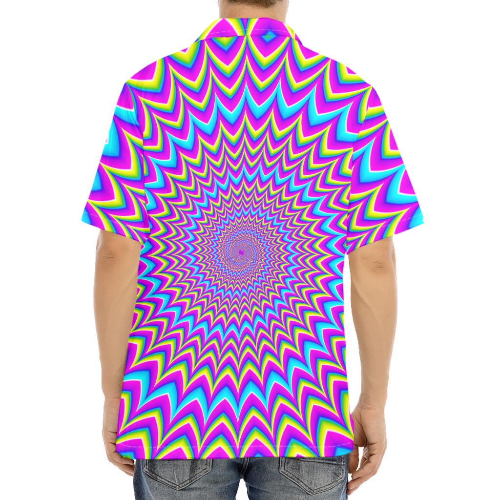 Dizzy Spiral Moving Optical Illusion Aloha Shirt