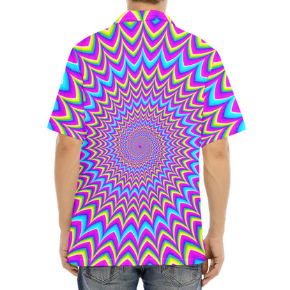 Dizzy Spiral Moving Optical Illusion Aloha Shirt