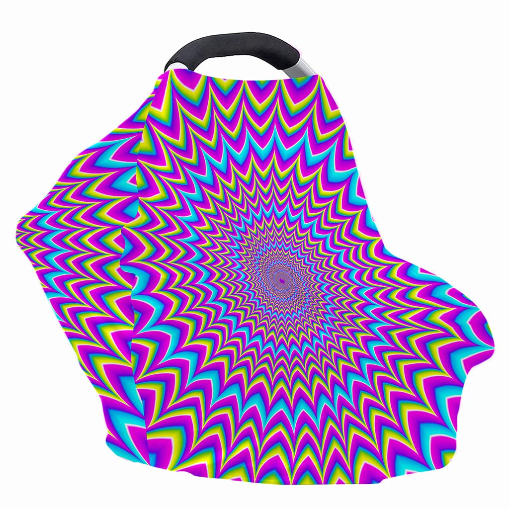 Dizzy Spiral Moving Optical Illusion Baby Seat Cover