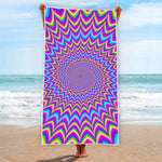 Dizzy Spiral Moving Optical Illusion Beach Towel