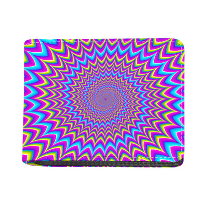 Dizzy Spiral Moving Optical Illusion Bifold Wallet