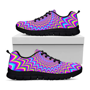 Dizzy Spiral Moving Optical Illusion Black Running Shoes