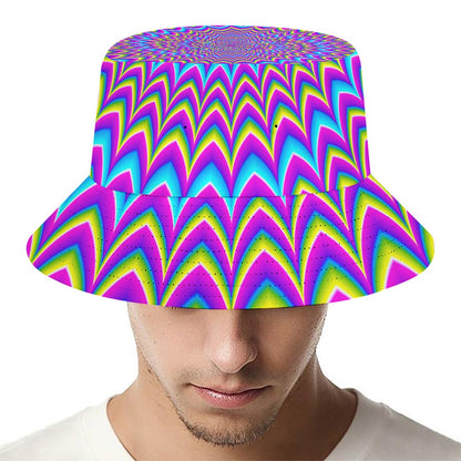 Dizzy Spiral Moving Optical Illusion Bucket Hat