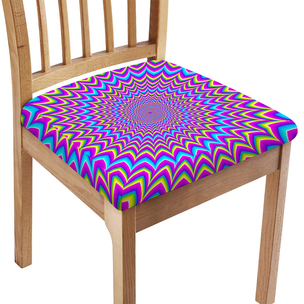 Dizzy Spiral Moving Optical Illusion Chair Cushion Cover