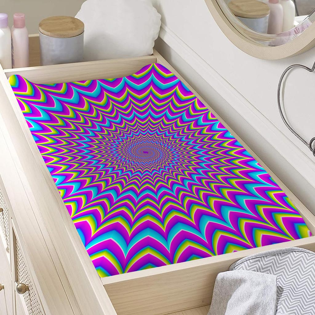 Dizzy Spiral Moving Optical Illusion Changing Pad Cover