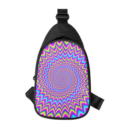 Dizzy Spiral Moving Optical Illusion Chest Bag