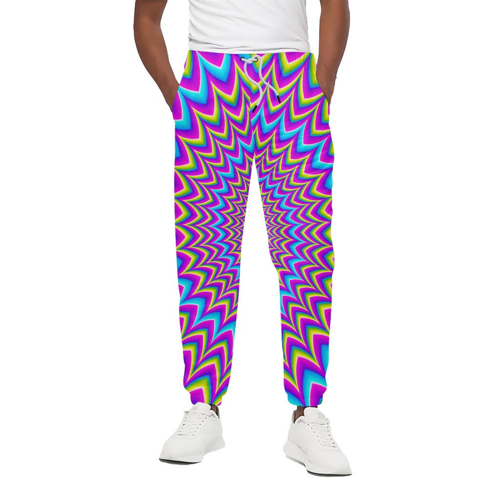 Dizzy Spiral Moving Optical Illusion Cotton Pants