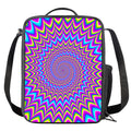 Dizzy Spiral Moving Optical Illusion Crossbody Lunch Bag