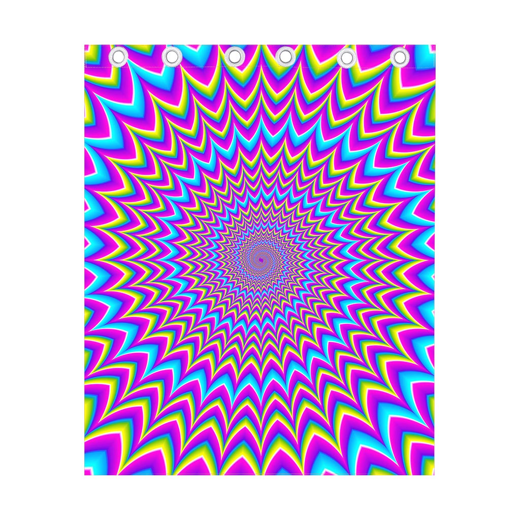 Dizzy Spiral Moving Optical Illusion Curtain