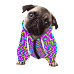 Dizzy Spiral Moving Optical Illusion Dog Zip Up Hoodie