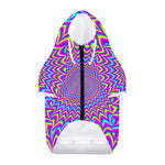 Dizzy Spiral Moving Optical Illusion Dog Zip Up Hoodie