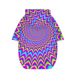 Dizzy Spiral Moving Optical Illusion Dog Zip Up Hoodie