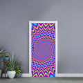 Dizzy Spiral Moving Optical Illusion Door Sticker