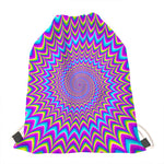 Dizzy Spiral Moving Optical Illusion Drawstring Bag