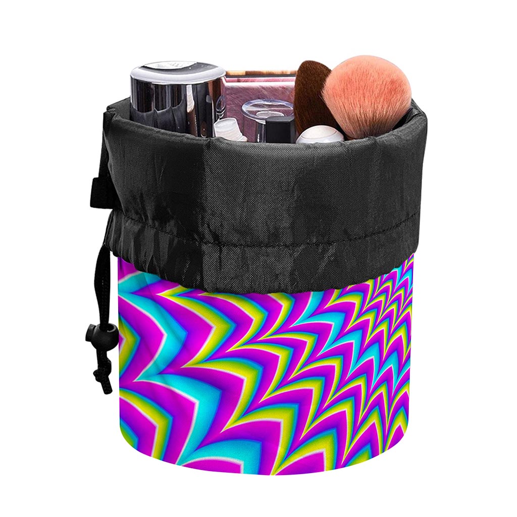 Dizzy Spiral Moving Optical Illusion Drawstring Makeup Bag