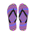 Dizzy Spiral Moving Optical Illusion Flip Flops