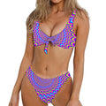 Dizzy Spiral Moving Optical Illusion Front Bow Tie Bikini
