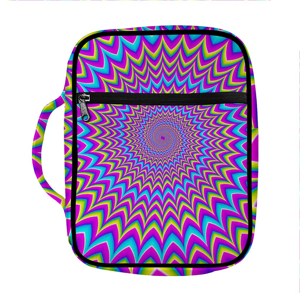 Dizzy Spiral Moving Optical Illusion Front Pocket Bible Bag