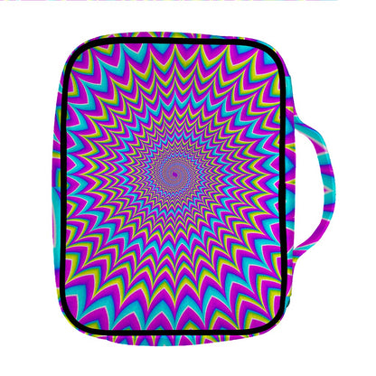 Dizzy Spiral Moving Optical Illusion Front Pocket Bible Bag