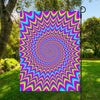 Dizzy Spiral Moving Optical Illusion Garden Flag