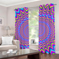 Dizzy Spiral Moving Optical Illusion Grommet Curtains