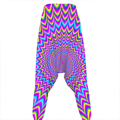 Dizzy Spiral Moving Optical Illusion Hammer Pants