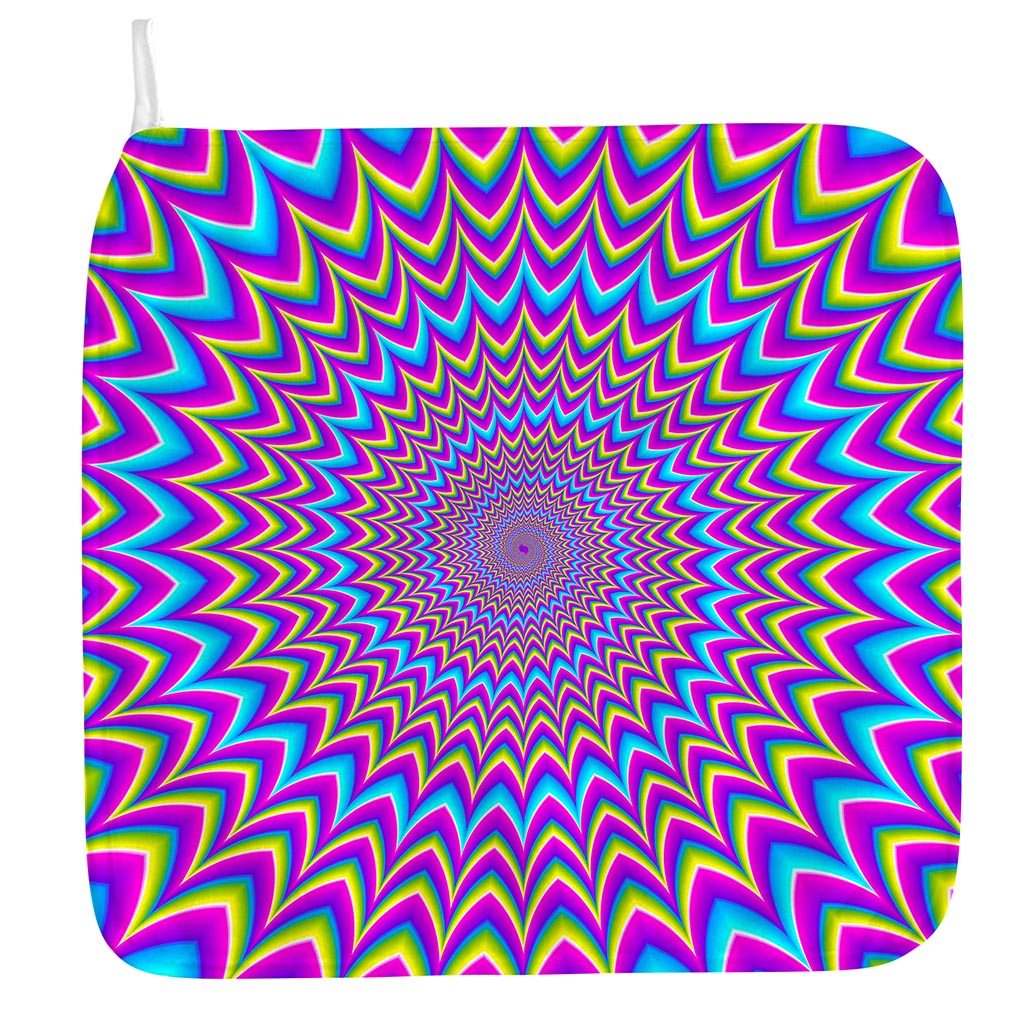 Dizzy Spiral Moving Optical Illusion Hand Towel