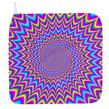 Dizzy Spiral Moving Optical Illusion Hand Towel
