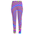 Dizzy Spiral Moving Optical Illusion High-Waisted Pocket Leggings